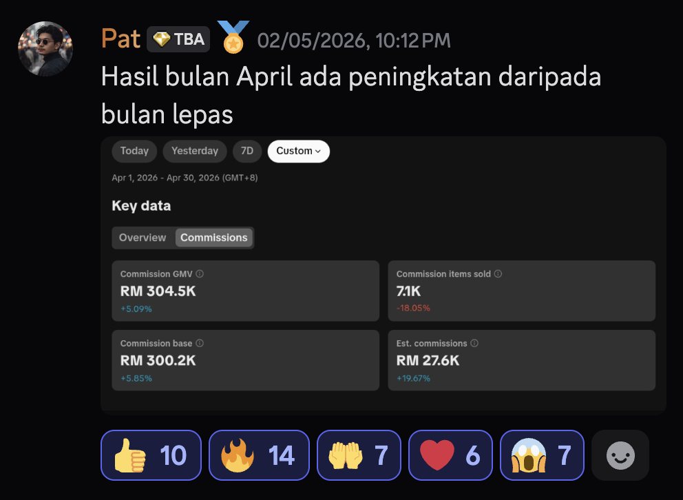 Student TBA — komisyen RM27.6k sebulan